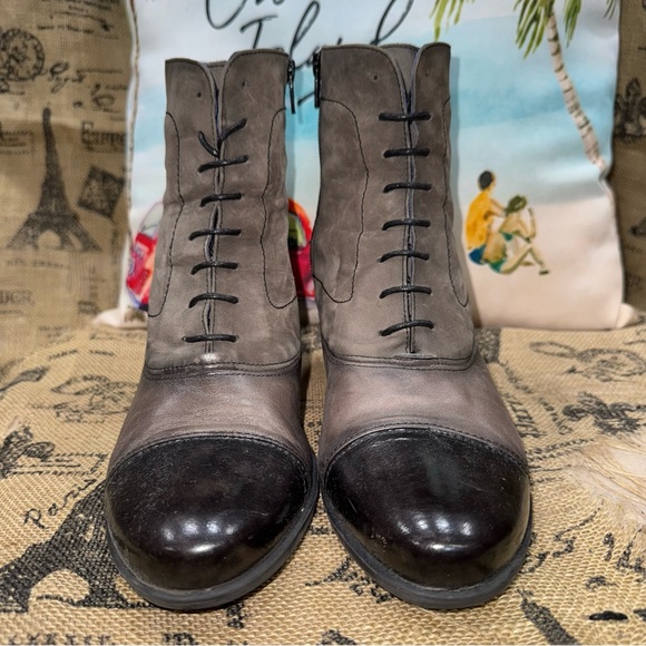 Dorking by Fluchos Brown Leather/ Suede Ankle Boots Size 41 - Picture 4 of 13